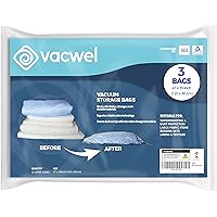 Jumbo XXL Vacuum Storage Bags, 47 x 35" Space Saver Bags for Clothes, Comforters or a Mattress Topper, Thick & Strong…