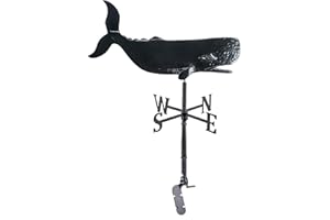 Montague Metal Products 32-Inch Weathervane with Satin Black Whale Ornament