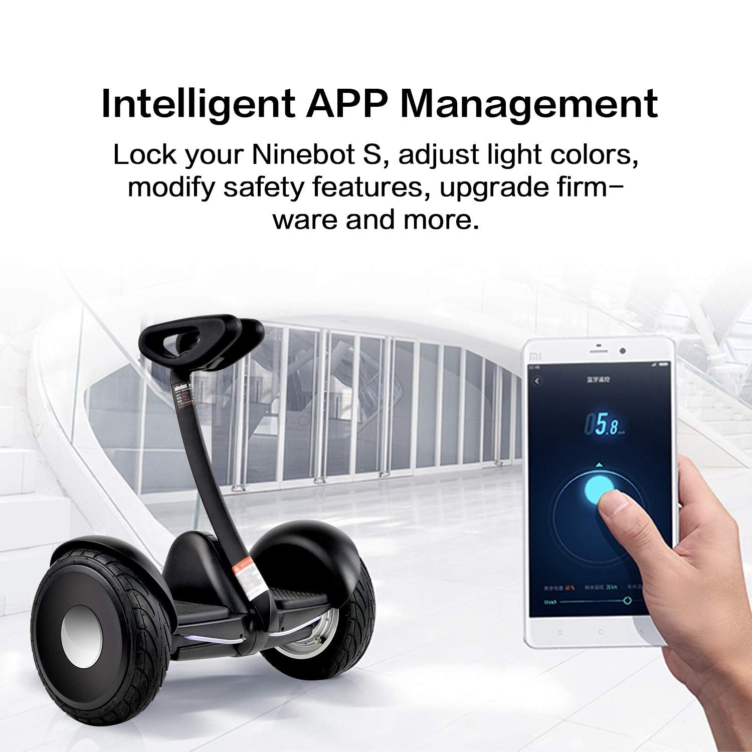 Segway Ninebot S2 Electric Self-balancing Scooter, 11.2mph Top Speed, 21.7 Miles Range w/Adjustable Height, Hoverboard UL-2271 2272 Certified