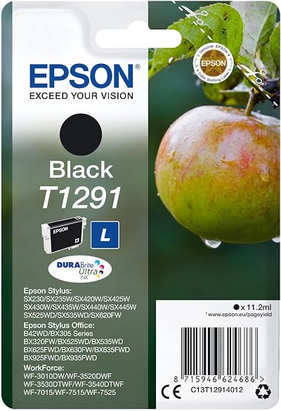 Epson T1291 Black DURABrite Ultra Ink Cartridge - Genuine Apple Image