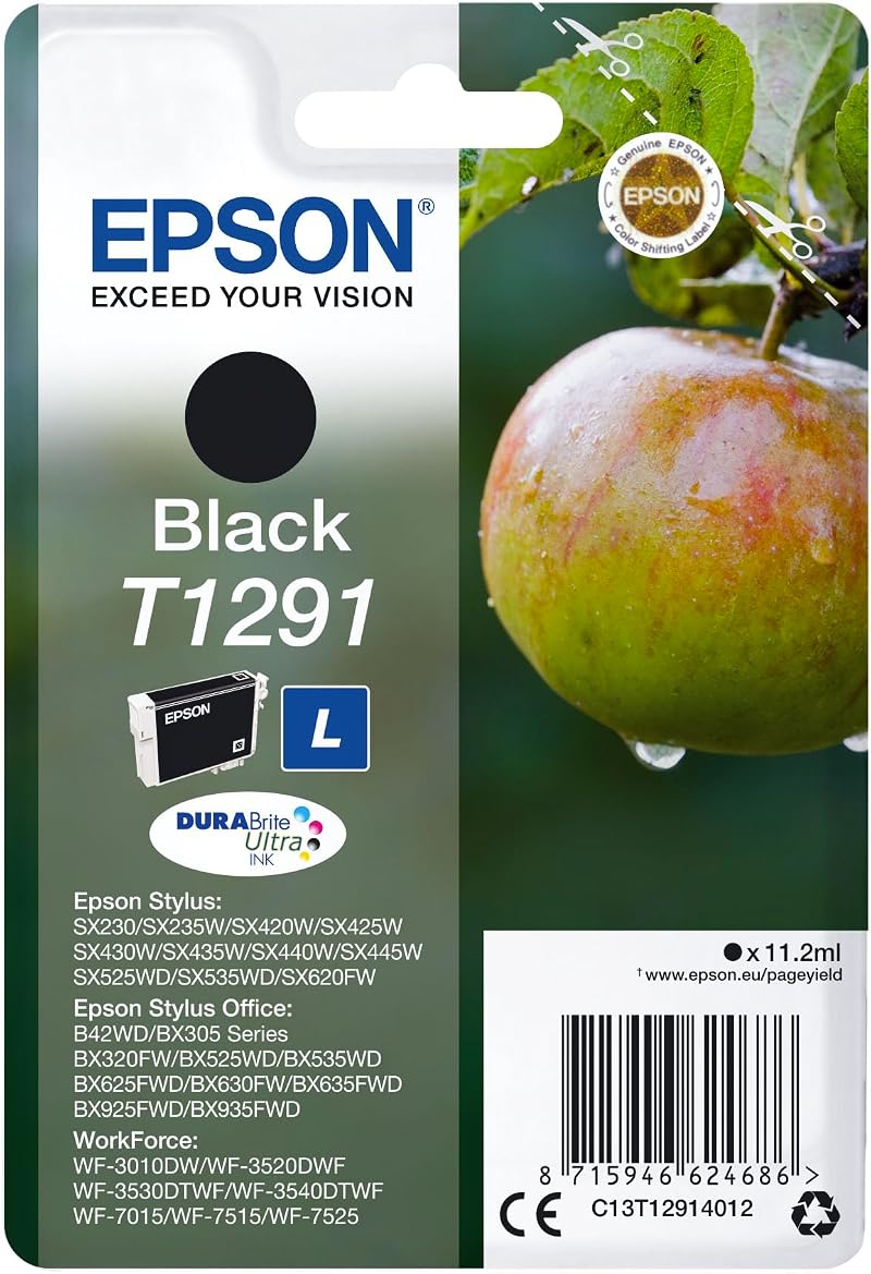 Epson T1291 Black DURABrite Ultra Ink Cartridge - Genuine Apple Image