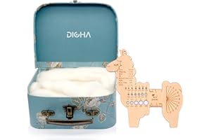 DICHA Alpaca Shaped Spinner's Multitool - Spinning Control Card with Twist Angle and Diz-WPI Wraps Per Inch-WPI Tool for Yarn Guage Knitting