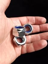 LLB M16 Locking Nyloc Hex Nut 16mm Galvanised Steel Zinc Box of 6 view 5