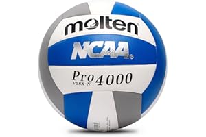 MERAZO Volleyball from Molten-Molten Volleyball Pro4000(V58X-N)-National Collegiate Athletic Association Competition Volleyball, PU Leather Daily Training Volleyball Size 5 (V58X-N)