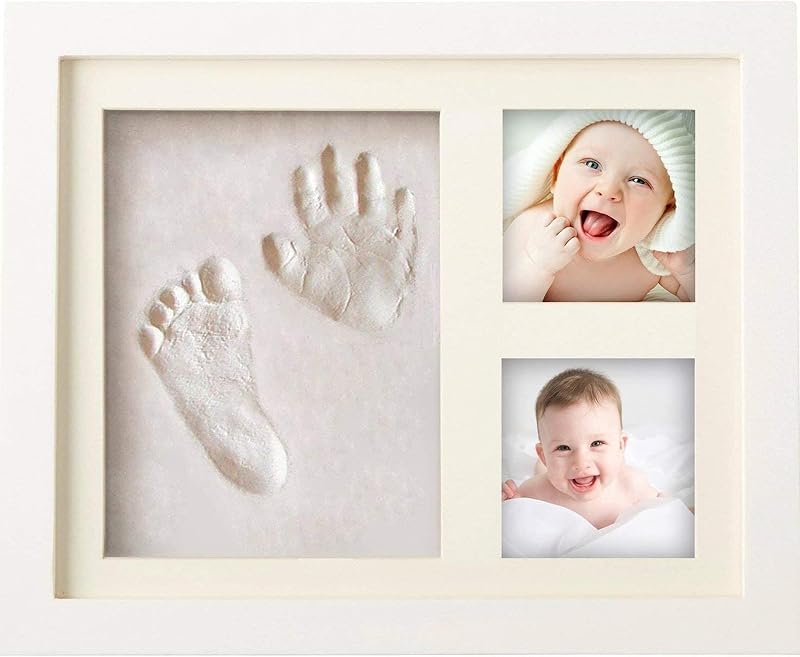 PewinGo Footprint & Handprint Clay Kit Baby Frame White
