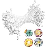Matwsec 3mm Double Heads Flower Stamen 150PCS Stamens for Flowers Making Flower Stamens for Artificial Flowers Crafts Christmas Card Wedding Scrapbook Decoration