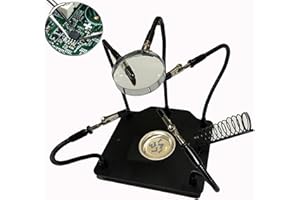 Soldering Station Helping Hands with Magnifying Glass Third Hand Stand Solder Tool PCB Holder Circuit Board Soldering Kit - H