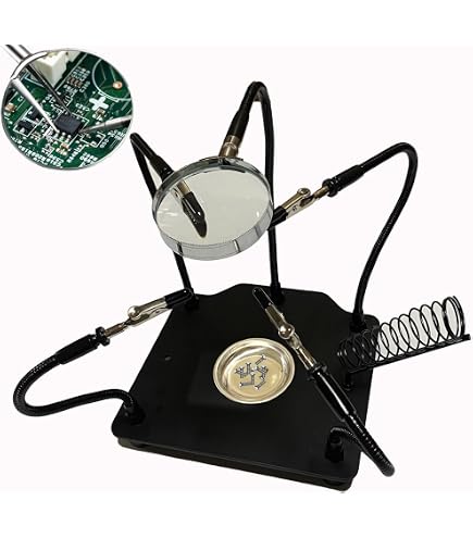 Aide à Souder Troisième Main 6 Bras Flexibles - Support PCB Avec Pinces