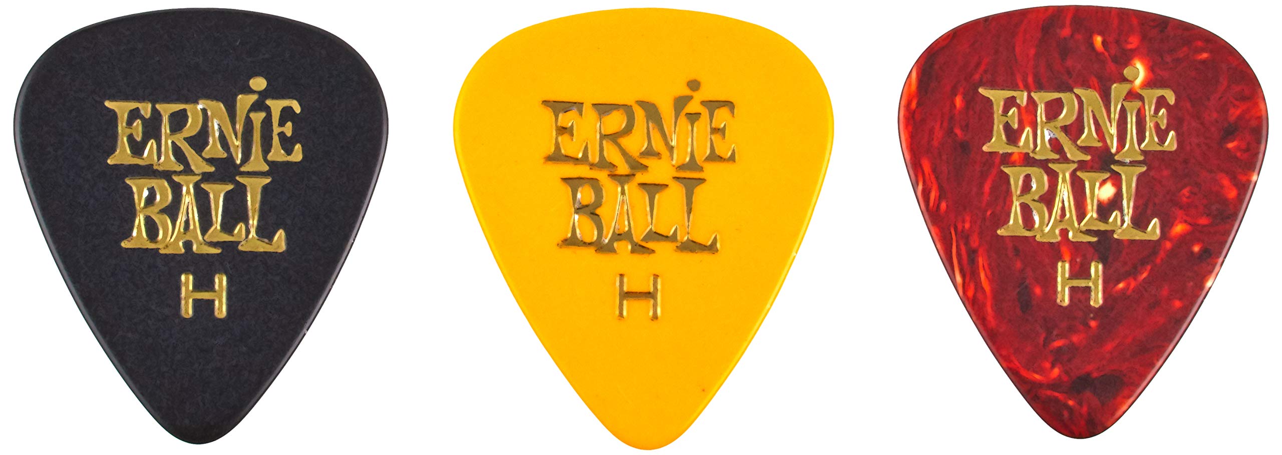 Ernie Ball P09180 Heavy Assorted Color Cellulose Picks, bag of 12