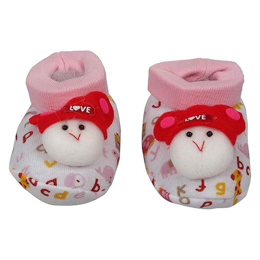 Half Tickets Printed Booties with Toy for Infant Up to 6 Months - Assorted Colour - 2 Pairs