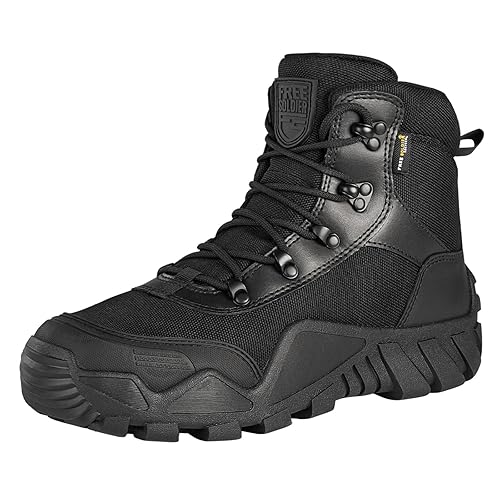 FREE SOLDIER Men's Waterproof Hiking Boots Tactical Work Boots