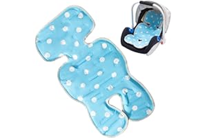 THE KENKYO Car Seat Cooling Pad for Baby, 2 in 1 Reversible Car Seat Cooler, Summer Infant Car Seat Cooling Cushion, Multifunctional Stroller Cooling Pad Liners for Carrier, Chair, Swing (Blue)