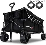 MoverX 300L Festival Trolley on Wheels Folding Wagon Portable Camping Cart Black