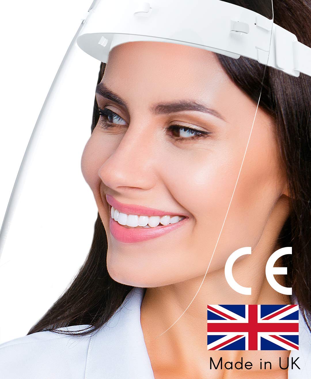 Dunbar Jones PPE Visor Face Shield | Reusable | Adjustable | High Anti Fog Visibility | Wear All Day Design | UK Seller