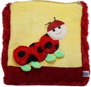 Tickles Red Cute Beetle School Sling Bag Stuffed Soft Plush Toy 3 litres
