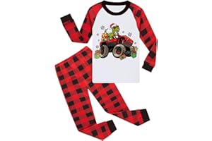 Little bety Cotton Pjs Boys Christmas Pajamas Toddler Boys Holiday Long Sleeve Pjs Sets 18Months-18years