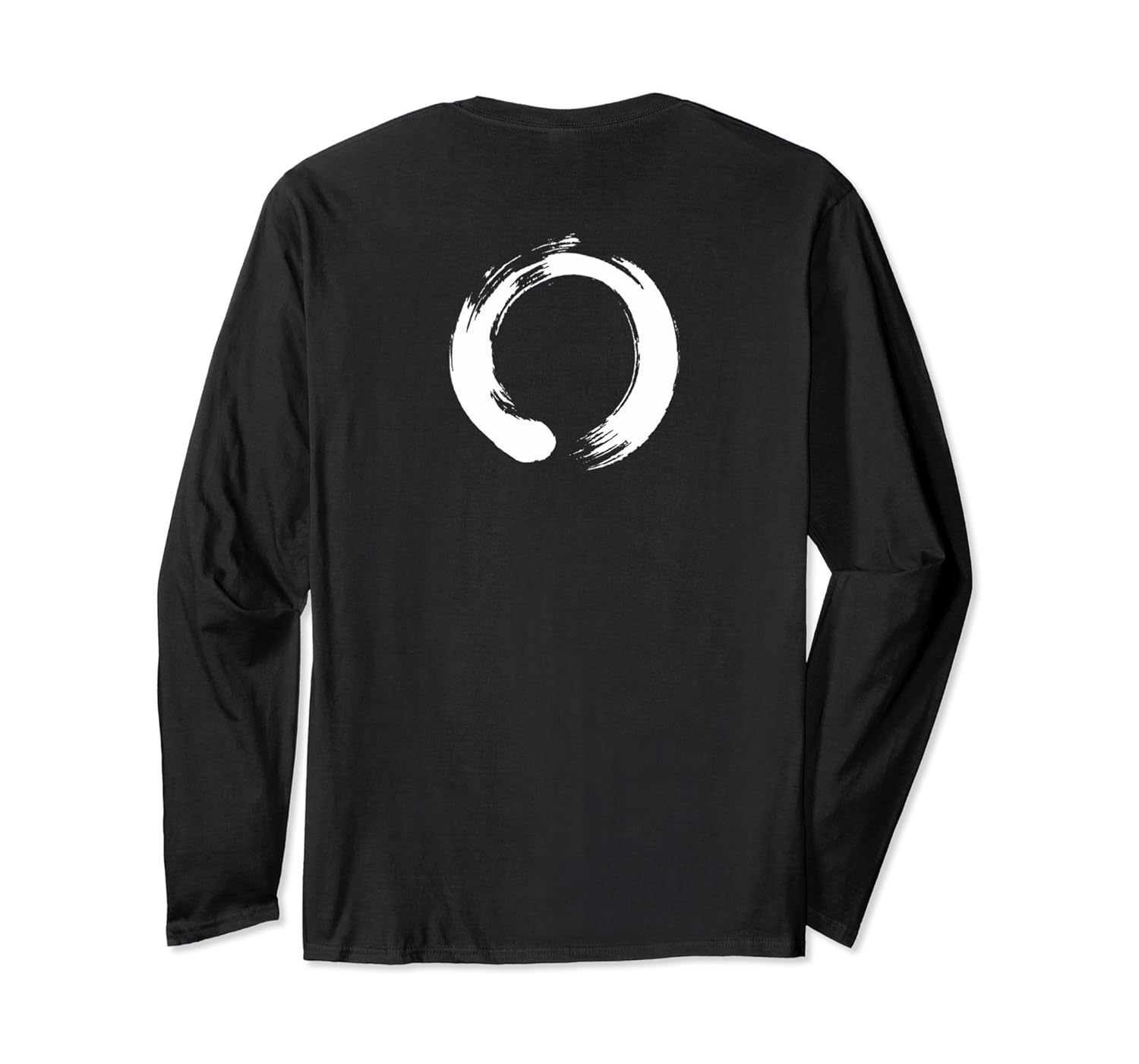 Enso Zen Circle On Back Long Sleeve Meditation T-Shirt-Rose