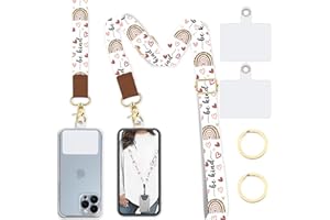 Lfpkixise Phone Lanyard Wrist Strap Crossbody Adjustable, Cell Phone Lanyard for Around The Neck Shoulder Wristlet Strap