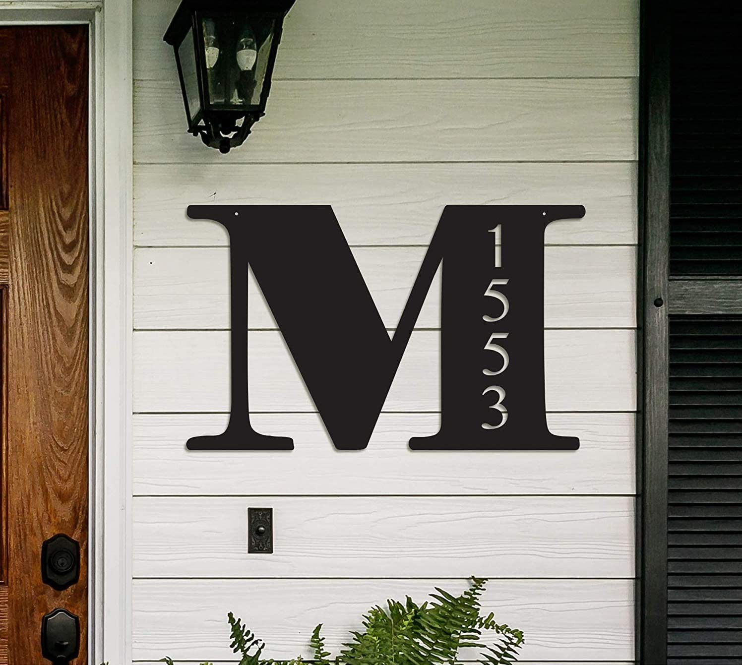 Amazon.com: Custom Metal Address Sign - Last Name Letter Address Sign