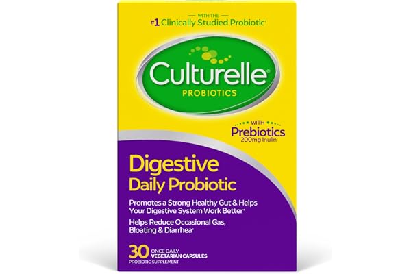 Culturelle Daily Probiotic Capsules For Men & Women, Most Clinically Studied Probiotic Strain, Digestive & Gut Health, Suppor