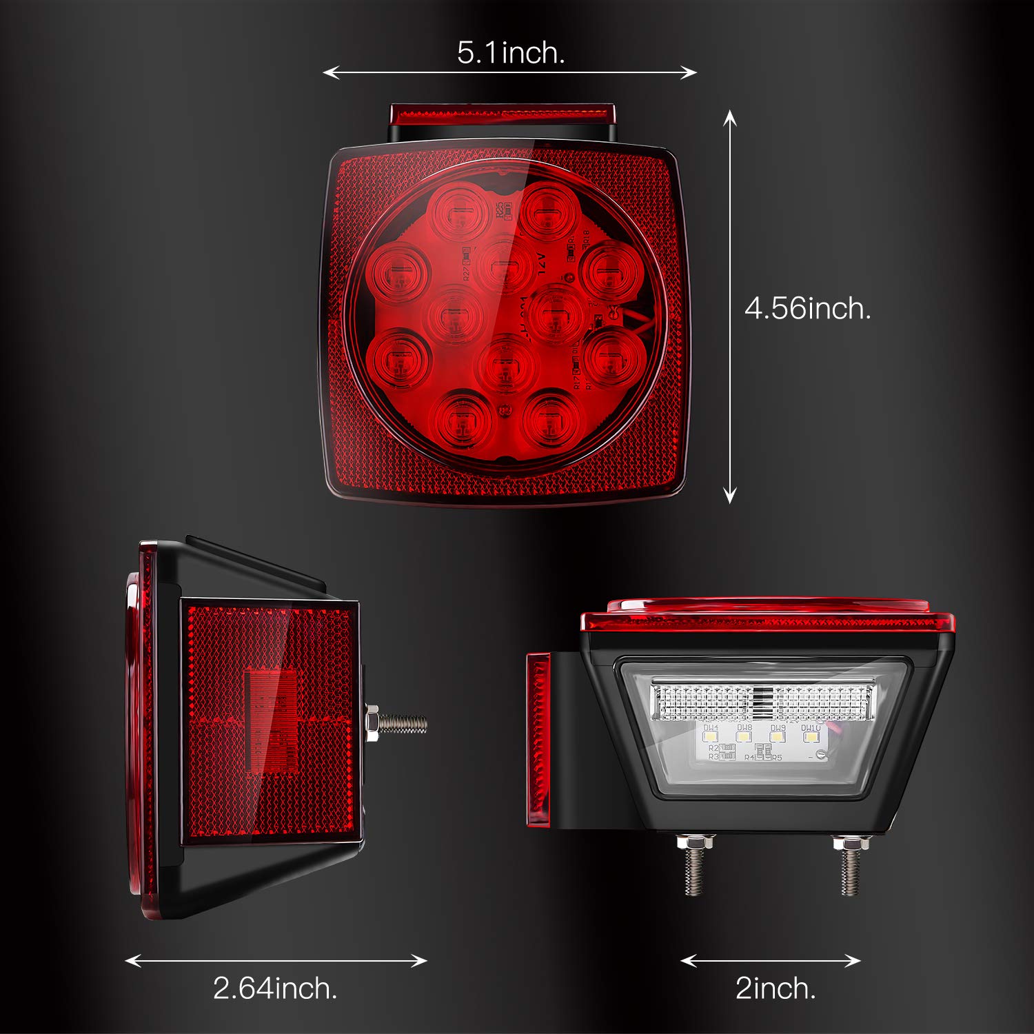 Brake Stop Turn Running Lights Trailer Boat RV Truck Cars Dump Bus Van