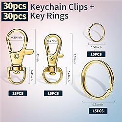 LEOBRO 60 PCS Swivel Snap Hooks and Key