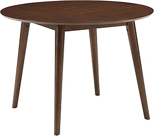 Crosley Furniture Landon Mid-Century Modern Round Wood Dining Table, Mahogany
