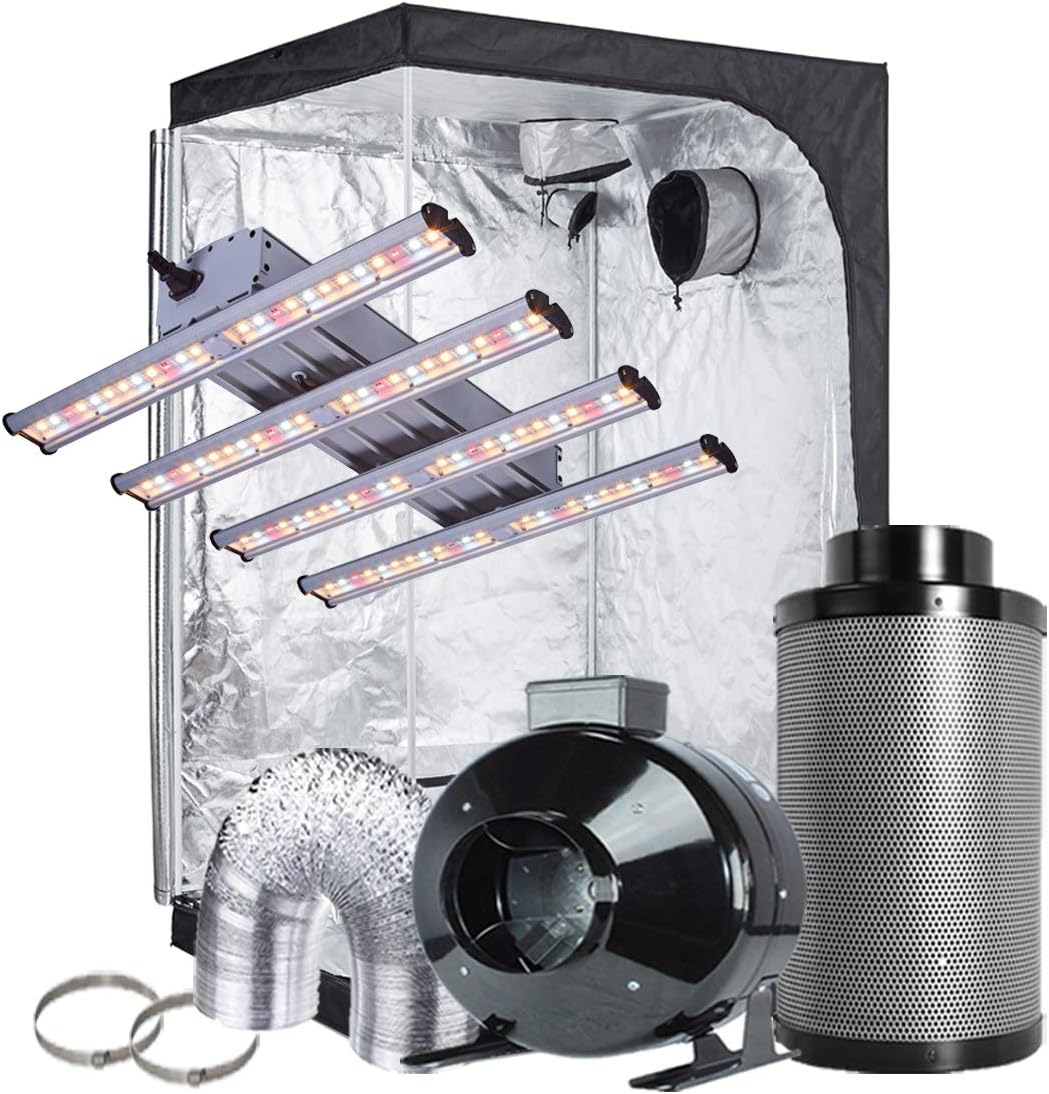 TopoGrow Hydroponic Grow Tent Kit 1200W LED Grow Light