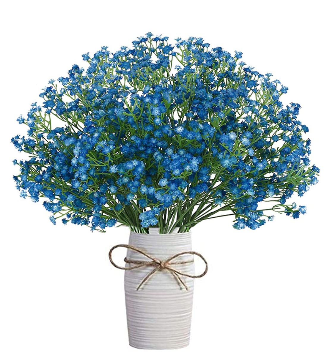 Uhky 6 Pcs Artificial Baby Breath Gypsophila Flowers Bouquets Real Touch Flowers for Wedding Party DIY Wreath Floral Arrangement Home Decoration (Dark Blue)