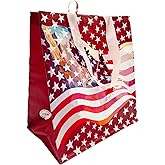 Earthwise Reusable Shopping Bags Extremely Durable Multi Use Large Stylish Fun Foldable Water-Resistant Totes Design - Soaring Eagle (Pack of 5)