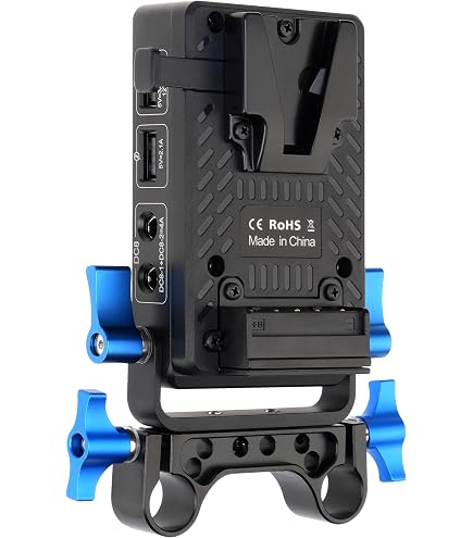 JTZ DP30 C5 LE CCUPS V-Mount gruppo di continuità BP piastra batteria con 15 mm/19 mm morsetto per bordi per Sony A7S II A7R II A9 A6500 GH4/5s Blackmagic BMPCC 4K Monitor
