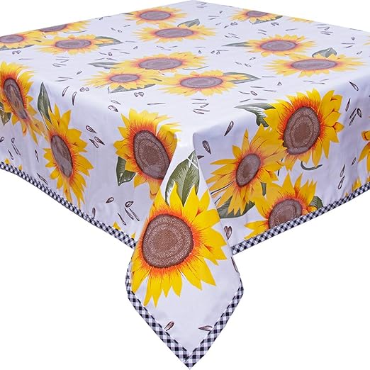 Home & Garden BLACK GINGHAM CHECK KITCHEN PATIO DINE BBQ OILCLOTH VINYL