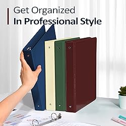4 Pack Binders 3 Ring 1 Inch, Sooez Extra Durable