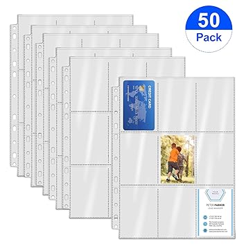 SpNavy - Juego de Fundas para Tarjetas de Visita, 450 Bolsillos ...