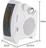 Staywarm 2000W Upright and Flatbed Heater F2003WH White BEAB view 3