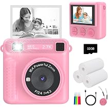 Amazon.com: JPVERLY Cámara de impresión instantánea para niños ...