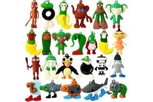 24Pcs Italian Brainrot Toys, Tralalero Tralala Action Figure Tung Tung Tung Sahur Figure 2.5in Funny Animals, Unique Key Chai
