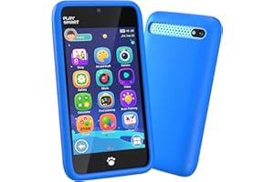 MOMILLA Toys Kids Smart Phone, 3.97" Screen Dual Cameras w/ 21 Stickers, Christmas Birthday Gifts for Kids, 16GB Toddler Learning Cell Phone with Games, Boys Girls Toys for Age 3 4 5 6 7 8 9 Year Old