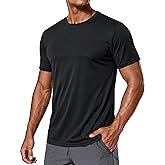 TACVASEN Mens Workout Athletic Shirts Dry Fit T-Shirts Rash Guard UPF 50+ Moisture Wicking Swim Shirts Running Gym Tee