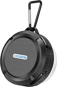 VicTsing SoundHot C6 Bluetooth speaker with suction cup and metal hook mount