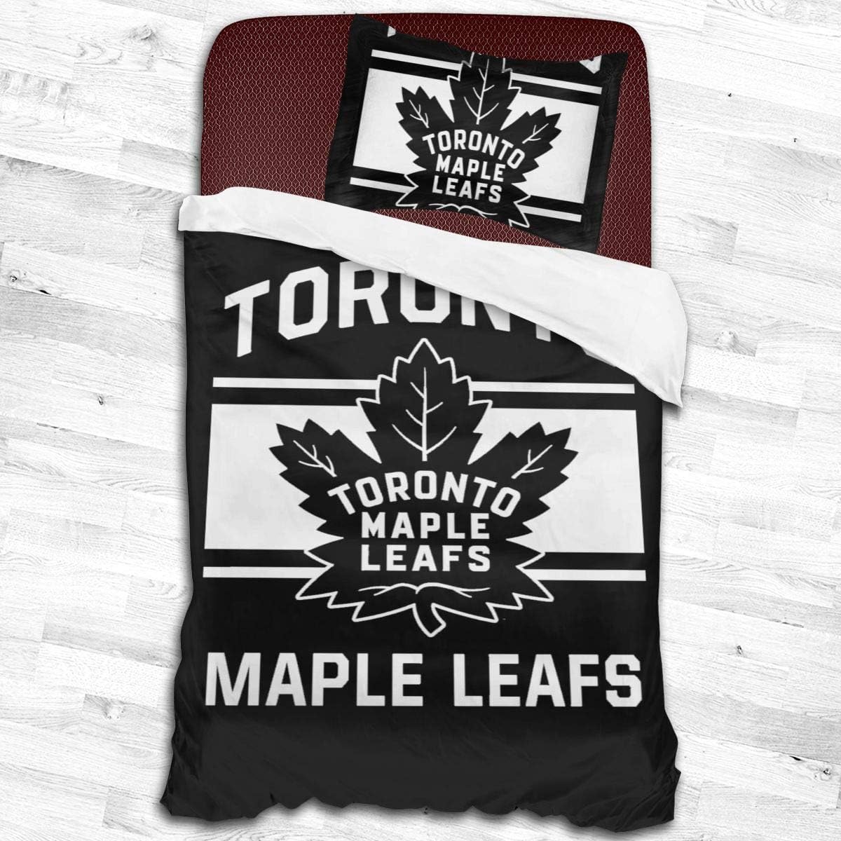 Children's Bedding Sets, Toron-to Maple Leafs Kid's Duvet Cover Set Quilt Sets, 2 Piece Bedding Set with 1 Pillow Sham 55"x83"