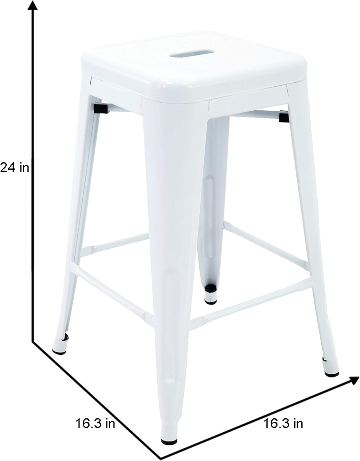 black patio bar stools on Porthos Home Zfc002b Wht Stackable Indoor Outdoor Metal Patio Counter Bar Stools One Size Set Of 2 White 24 Seat Height Barstools Home Kitchen