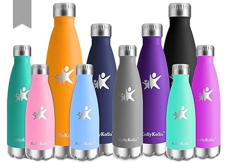 KollyKolla Botella de Agua Acero Inoxidable, Termo Sin BPA ...