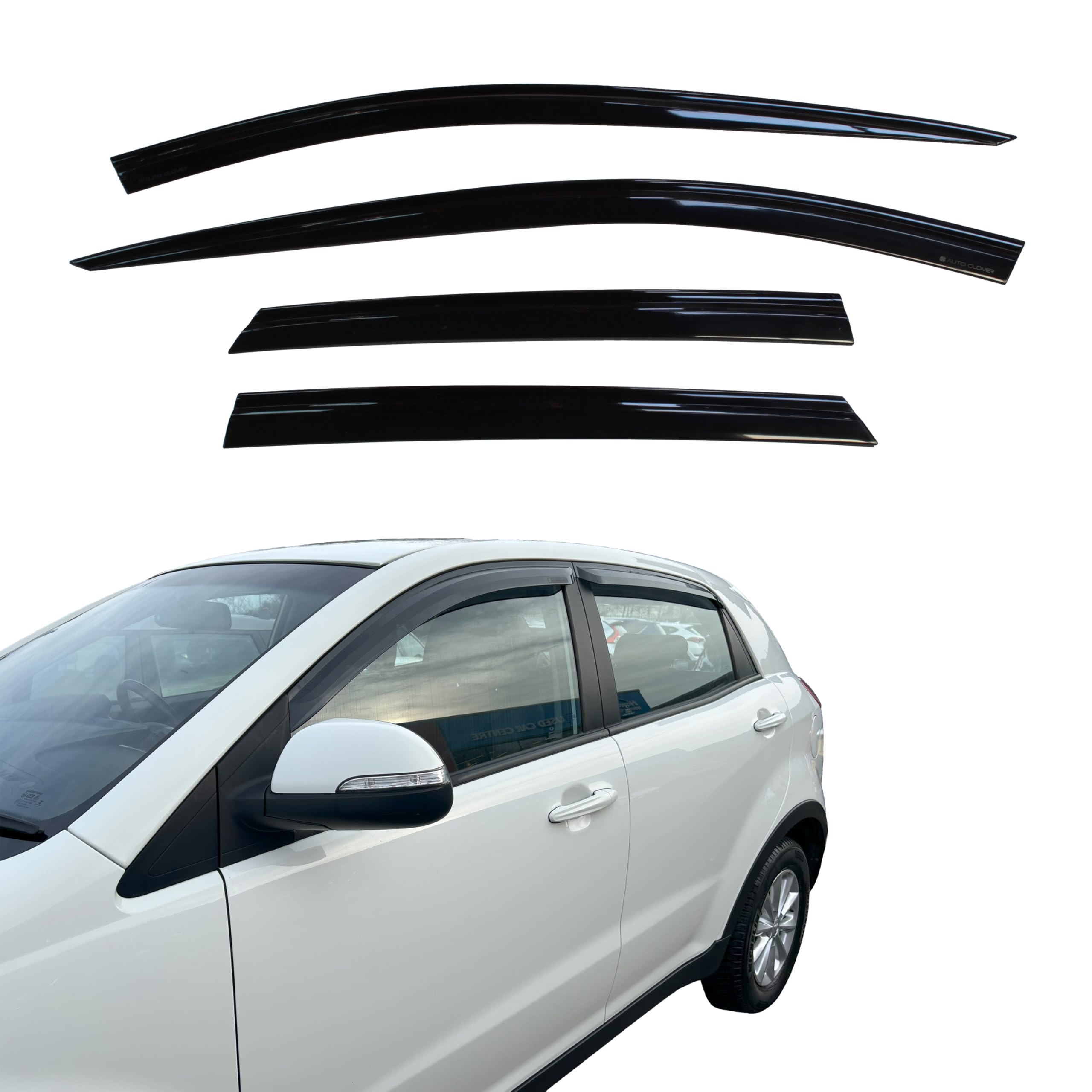 AUTO CLOVER Wind Deflectors Set for Ssangyong Korando 2011-2019 (4 pieces)