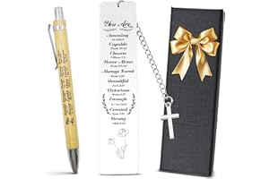 TAREVANIWA Christian Gifts Bible Bookmark for Women & Pen Set - First Communion Gifts, Baptism Gifts, Confirmation Gift Ideas - Religious Gift for Girl, Boy, Men,Book Lovers