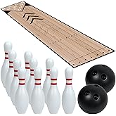 Wensdr Mini Bowling Set, Indoor &amp; Outdoor Home Bowling Set, Bowling Alley Set with Lane, Bowling Pins &amp; Ball Set