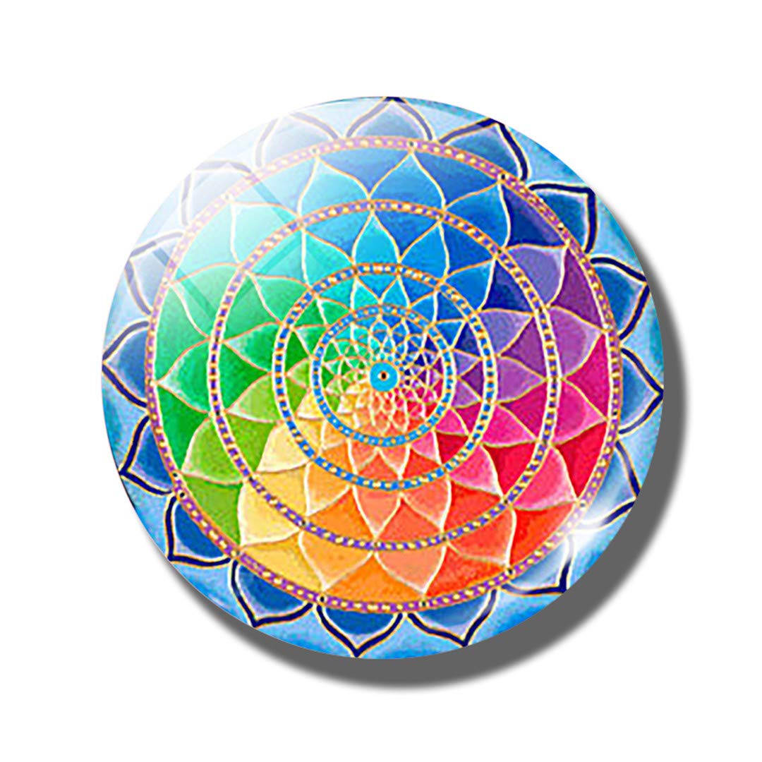 Frima Imán para Nevera de 30 mm, diseño geométrico con Texto en ...