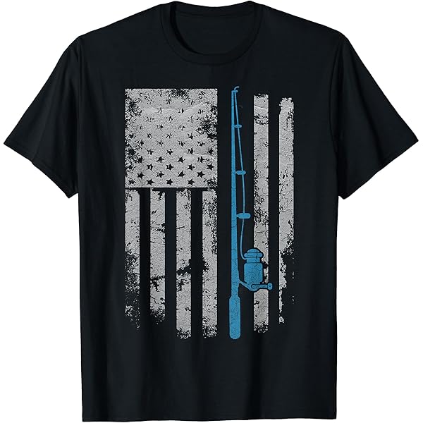 Amazon.com: Grunge American Flag Fisherman Graphic, Fishing