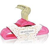 CONCEPTS 20 Pack Baby Hangers Kids Acrylic Non Slip Glitter Clothes Hangers for Toddler Infant Newborn Closet Organizer Small Hangers for Baby Clothes Pants Shirts Space Saving Nursery
