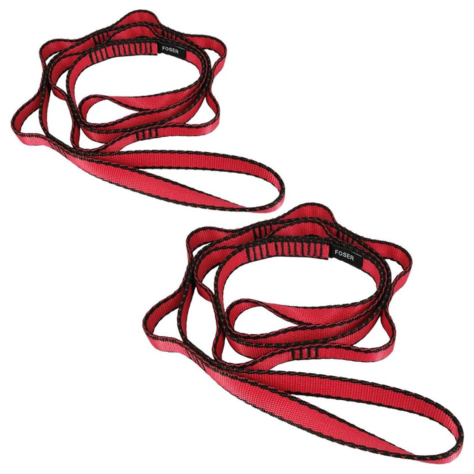FOSER 2pcs Daisy Chains, Yoga Hammock Extension Strap, Adjustable Nylon Strap Fitness Pilates and Exercise Extend Band